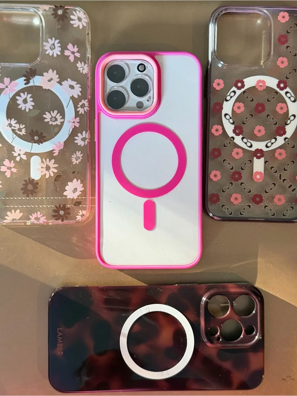 Coach/Kate Spade iPhone 15 Pro Max cases x 4, mag-safe